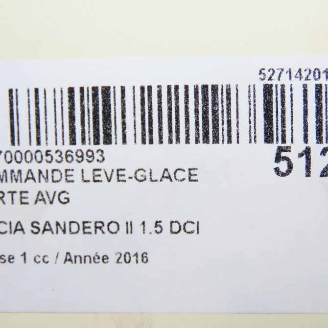 Commande lève-glace porte avant gauche occasion DACIA SANDERO II Phase 1 10-2012->... 1.5 DCI 90ch 5