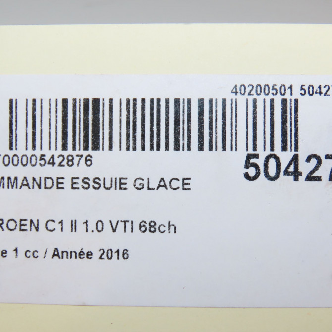 Commande essuie glace occasion CITROEN C1 II Phase 1 06-2014->... 1.0 VTI 68ch B000777880 5