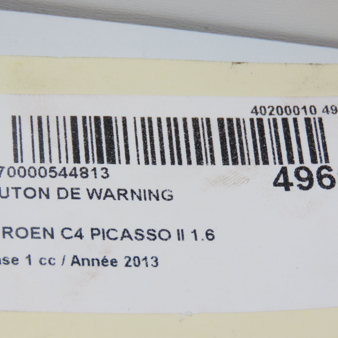 Bouton de warning occasion CITROEN C4 PICASSO II Phase 1 04-2013->... 1.6 e-HDi 8v 115ch 96781018ZD 4