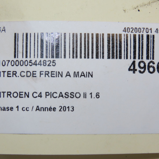 Interrupteur commande de frein a main occasion CITROEN C4 PICASSO II Phase 1 04-2013->... 1.6 e-HDi 8v 115ch 5