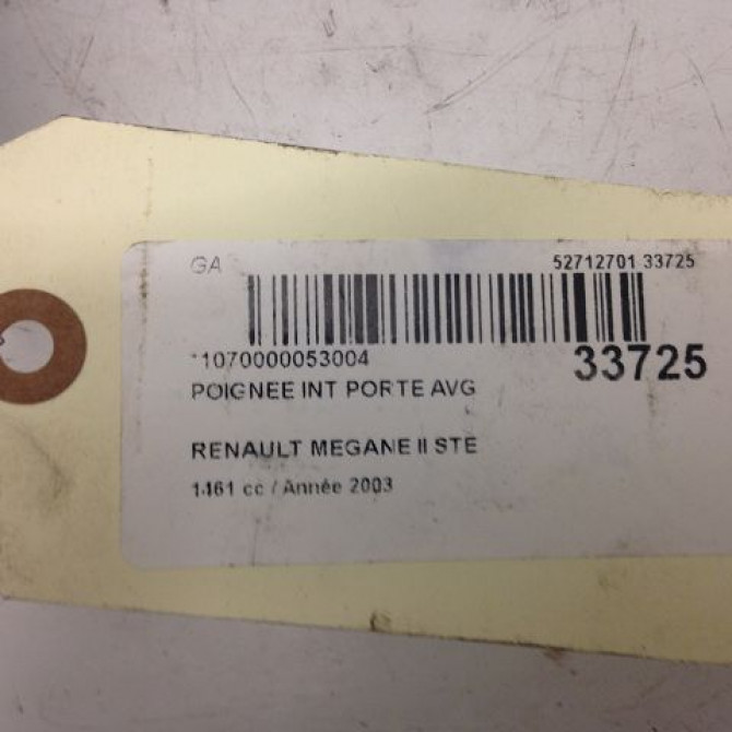 Poignee int porte avg occasion RENAULT MEGANE II Phase 1 09-2003->12-2005 1.5 DCI 80ch 8200843631 4