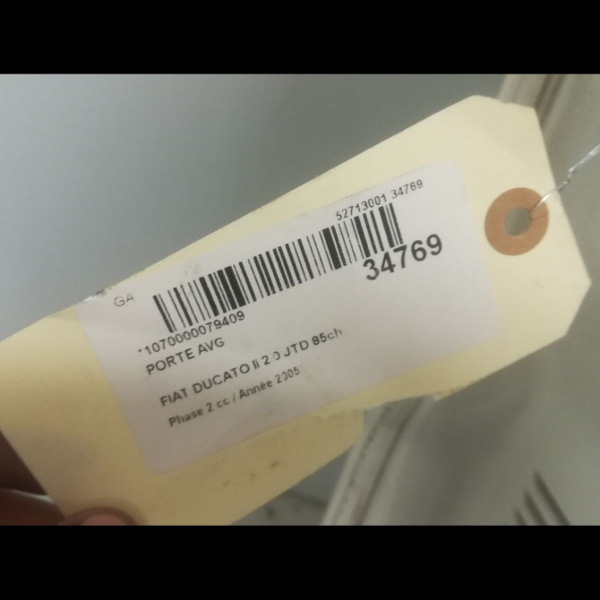 Porte avant gauche occasion FIAT DUCATO II Phase 2 07-2002->06-2006 2.0 JTD 85ch 1365128080 3