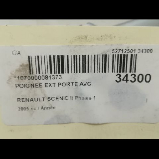 Poignee ext porte avg occasion RENAULT SCENIC II Phase 1 03-2004->09-2006 7701474437 3