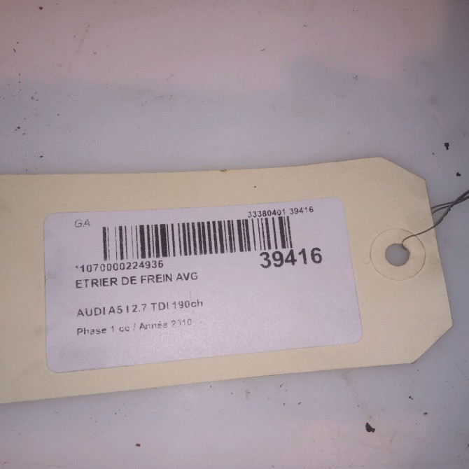 Etrier de frein avant gauche occasion AUDI A5 I Phase 1 07-2007->07-2011 2.7 TDI 190ch 8K0615123H 4