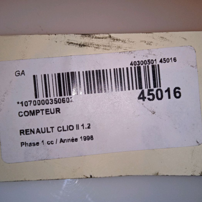 Compteur occasion RENAULT CLIO II Phase 1 03-1998->06-2001 1.2 7700410431 4