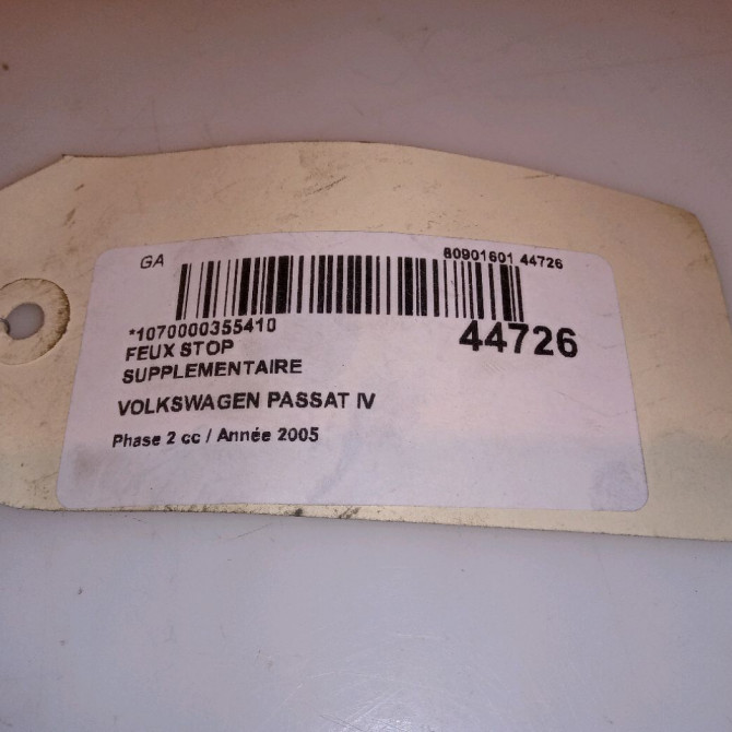 Feux stop supplementaire occasion VOLKSWAGEN PASSAT IV Phase 2 10-2000->03-2005 1.9 TDI 130ch 1J5945121D 4