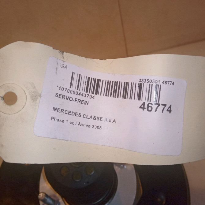 Servo-frein occasion MERCEDES CLASSE A II Phase 1 12-2004->04-2008 A 180 CDI 1694301630 5