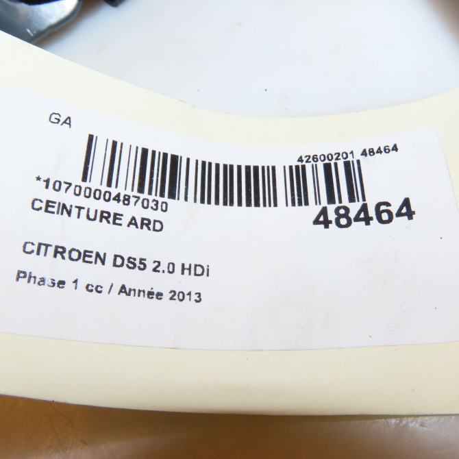 Ceinture arrière droite occasion  98000632XX 3