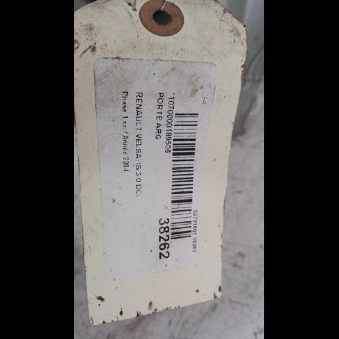 Porte arrière gauche occasion RENAULT VELSATIS Phase 1 01-2002->04-2005 3.0 DCI V6 177ch 7751472403 3