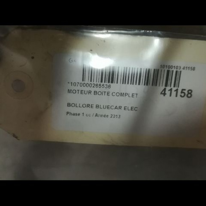 Moteur boite complet occasion BOLLORE BLUECAR Phase 1 01-2011->... ELEC 5
