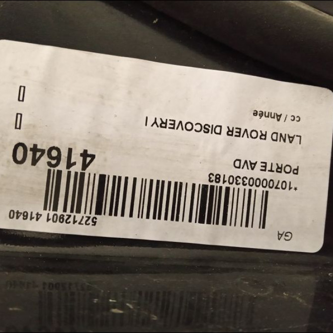 Porte avant droite occasion LAND ROVER DISCOVERY III Phase 1 04-1995->04-1999 2.7 TD 190ch 3