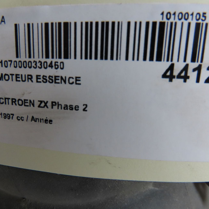 Moteur essence occasion CITROEN ZX Phase 2 07-1994->06-1998 139V0 6