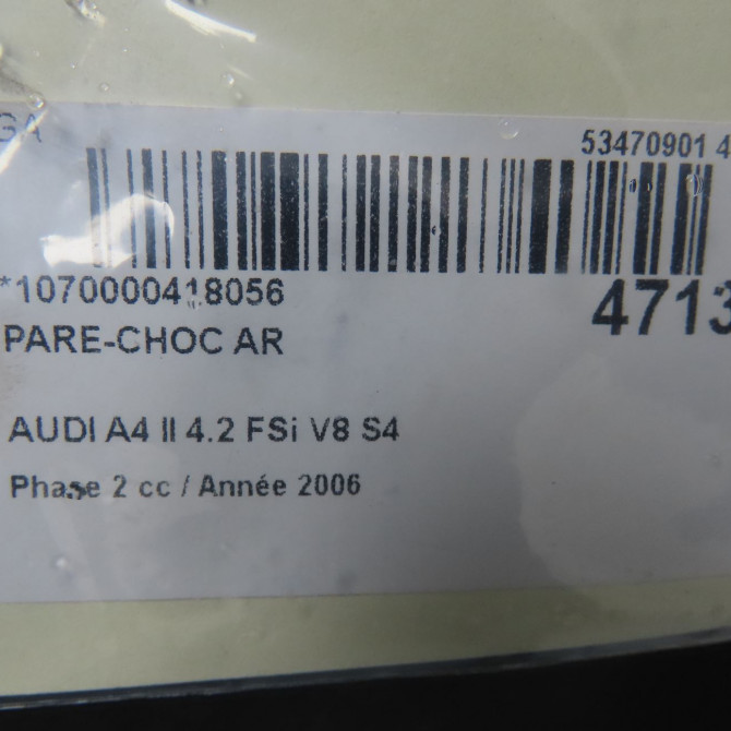Pare-choc arrière occasion  8E9807303AGRU 7