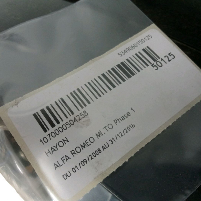 Hayon occasion ALFA ROMEO MI.TO MI.TO Phase 1 2008-09-01->2016-12-31 50516576 3