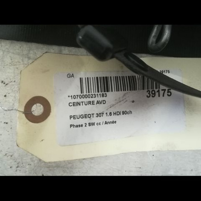 Ceinture avant droite occasion PEUGEOT 307 Phase 2 SW 06-2005->07-2008 1.6 HDI 90ch 8974TQ 3