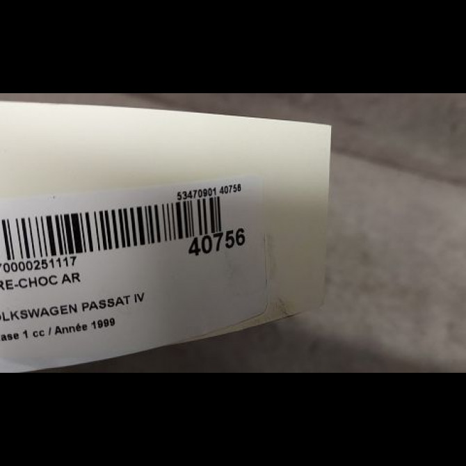 Pare-choc arrière occasion VOLKSWAGEN PASSAT IV Phase 1 10-1996->10-2000 1.9 TDI 115ch 3B5807417GRU 4