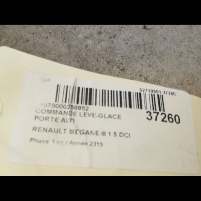 Commande lève-glace porte avant droite occasion RENAULT MEGANE III Phase 3 10-2013->... 1.5 DCI 95ch 3
