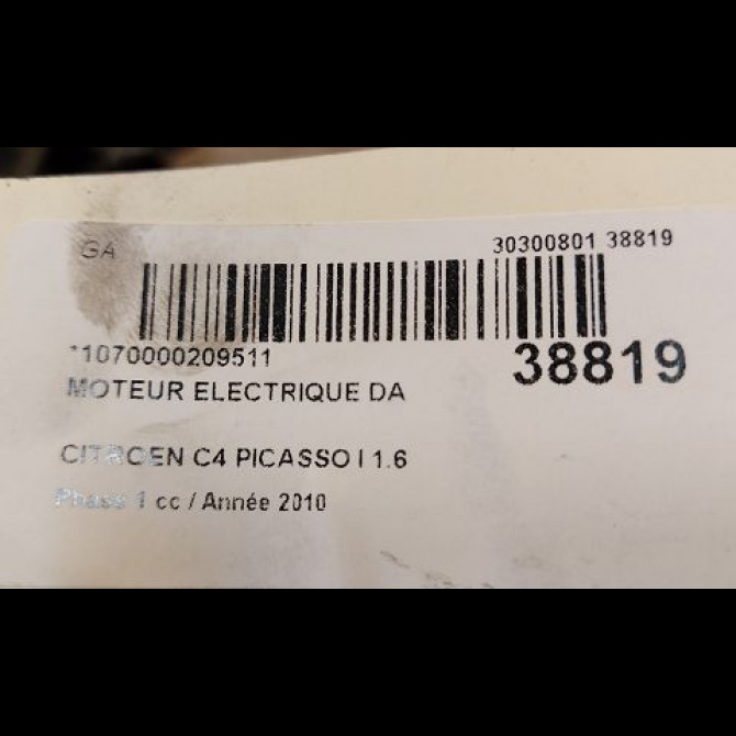 Moteur electrique de direction assistée occasion CITROEN C4 PICASSO I Phase 1 01-2007->10-2013 1.6 e-HDI 8v 110ch 4008F3 4