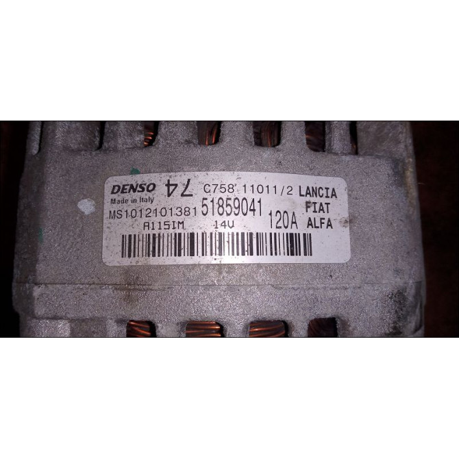 Alternateur occasion FIAT 500 II 500 II Phase 1 2007-07-01->2016-03-31 1.2i 69ch 52003529 4