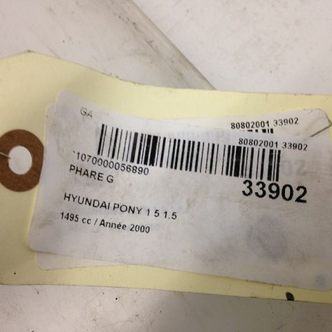Phare gauche occasion HYUNDAI PONY II phase 1 10-1994->12-1997 9210522260 4