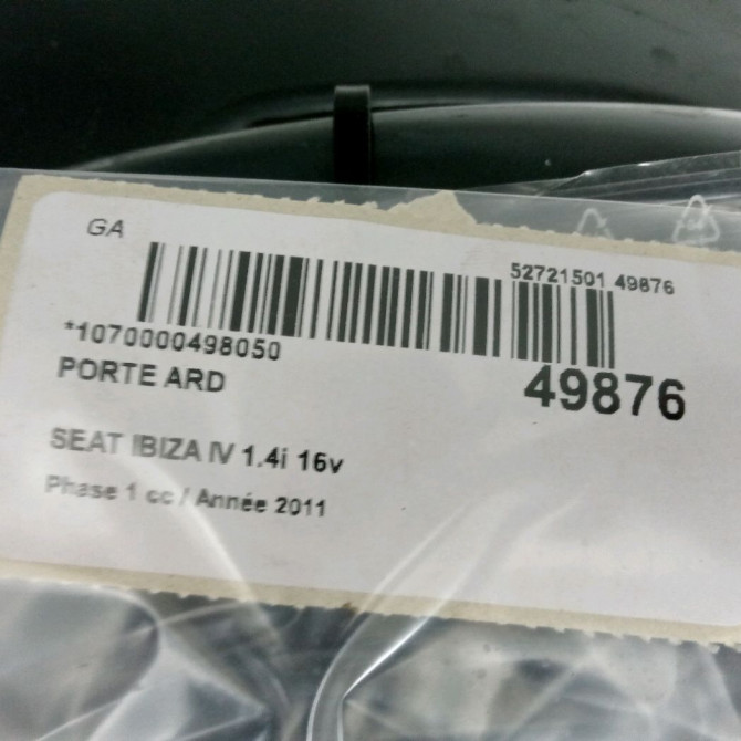 Porte arrière droite occasion SEAT IBIZA IV Phase 1 05-2008->01-2012 1.4i 16v 6J4833056 3