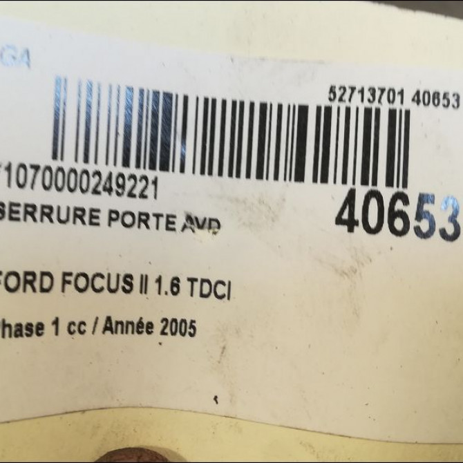 Serrure porte avd occasion FORD FOCUS II Phase 1 09-2004->12-2007 1.6 TDCI 110ch 4892360 3