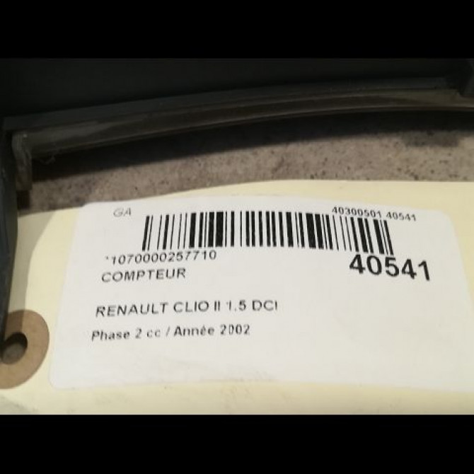 Compteur occasion RENAULT CLIO II Phase 2 06-2001->07-2006 1.5 DCI 65ch 8200261102 3