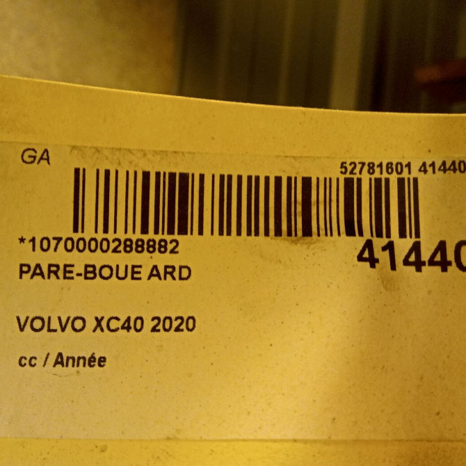 Pare-boue arrière droit occasion VOLVO XC40 32289666 2