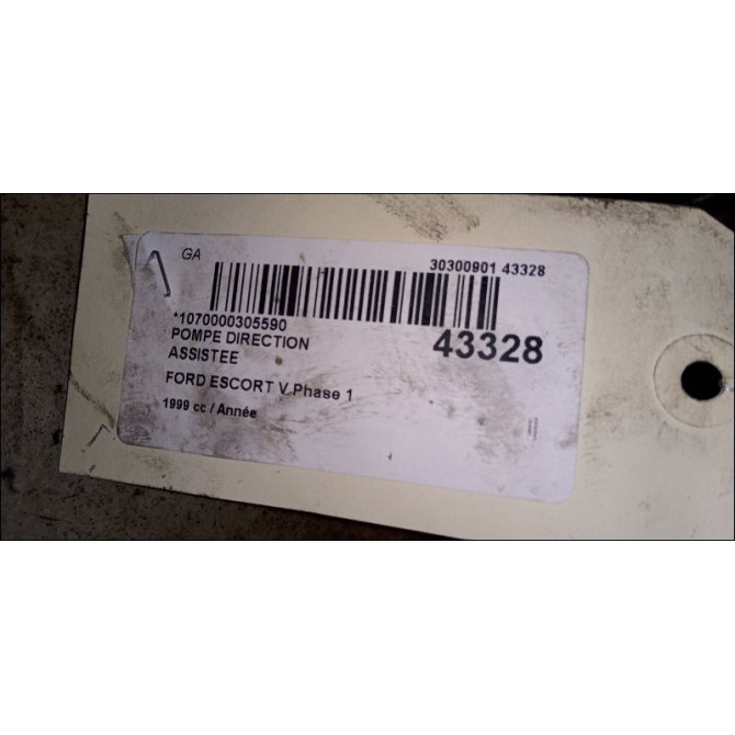 Pompe direction assistee occasion FORD ESCORT V Phase 1 01-1995->08-2000 3