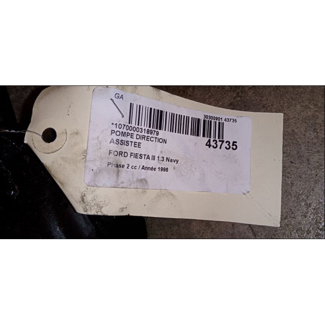 Pompe direction assistee occasion FORD FIESTA III Phase 2 01-1994->10-1996 1.3 Navy 3