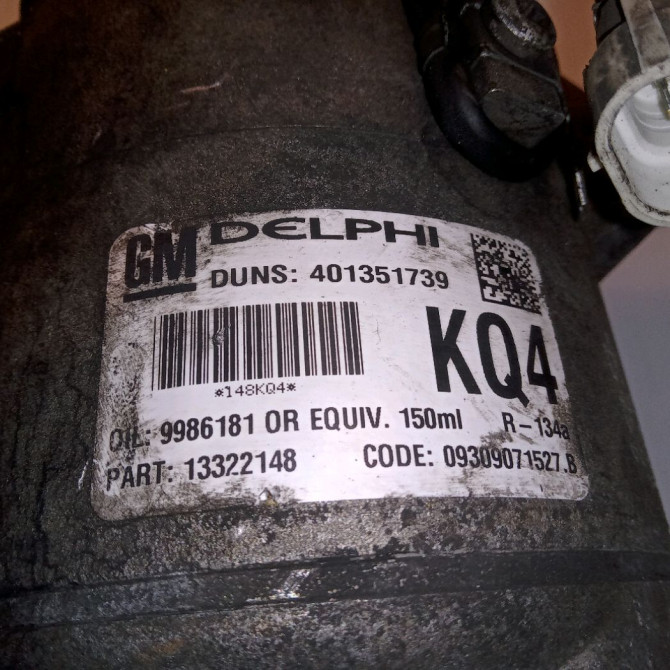 Compresseur air conditionne occasion OPEL ASTRA III Phase 2 01-2007->04-2011 1.7 CDTI 110ch 95515264 4