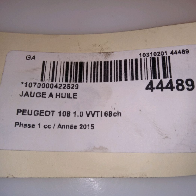 Jauge a huile occasion PEUGEOT 108 Phase 1 06-2014->... 1.0 VVTI 68ch 1611549880 2