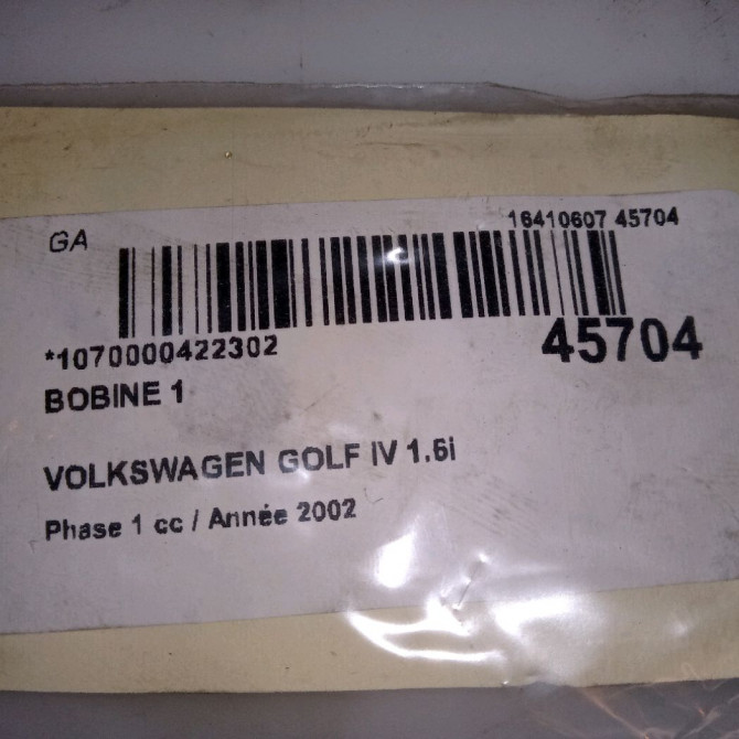 occasion VOLKSWAGEN GOLF IV GOLF IV Phase 1 1998-01-01->2005-06-30 1.6i 16v 36905715H 4
