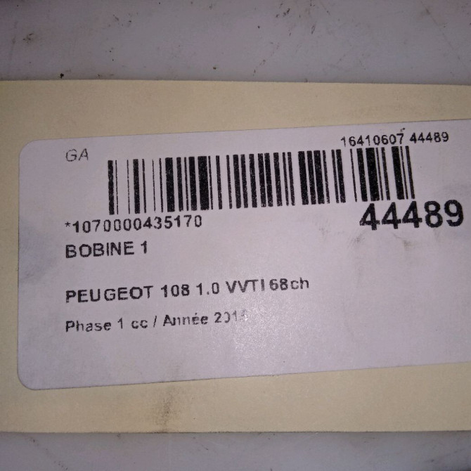 occasion PEUGEOT 108 Phase 1 06-2014->... 1.0 VVTI 68ch 1611547880 5