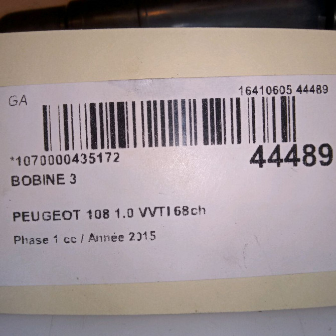 occasion PEUGEOT 108 Phase 1 06-2014->... 1.0 VVTI 68ch 1611547880 5