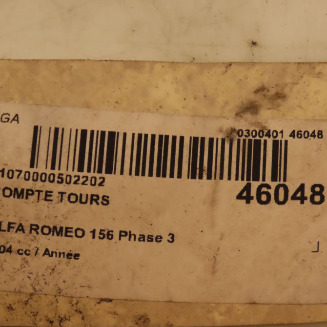 Compte tours occasion ALFA ROMEO 156 Phase 3 SW 07-2003->12-2005 3
