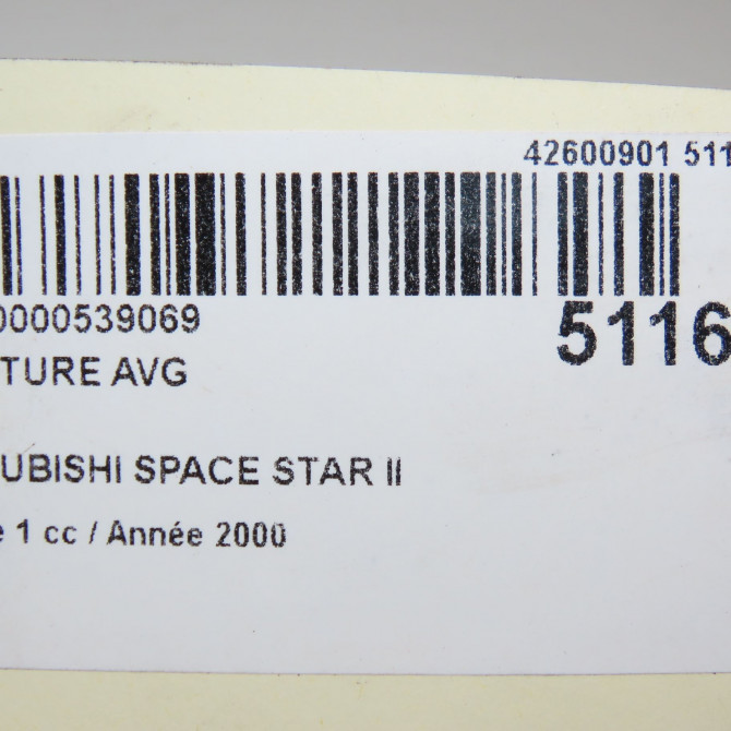Ceinture avant gauche occasion MITSUBISHI SPACE STAR II Phase 1 10-1998->03-2006 1.3i 85ch 7000C668 7