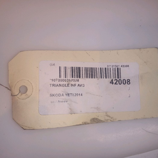Triangle inf avg occasion SKODA YETI 1K0407151BL 4