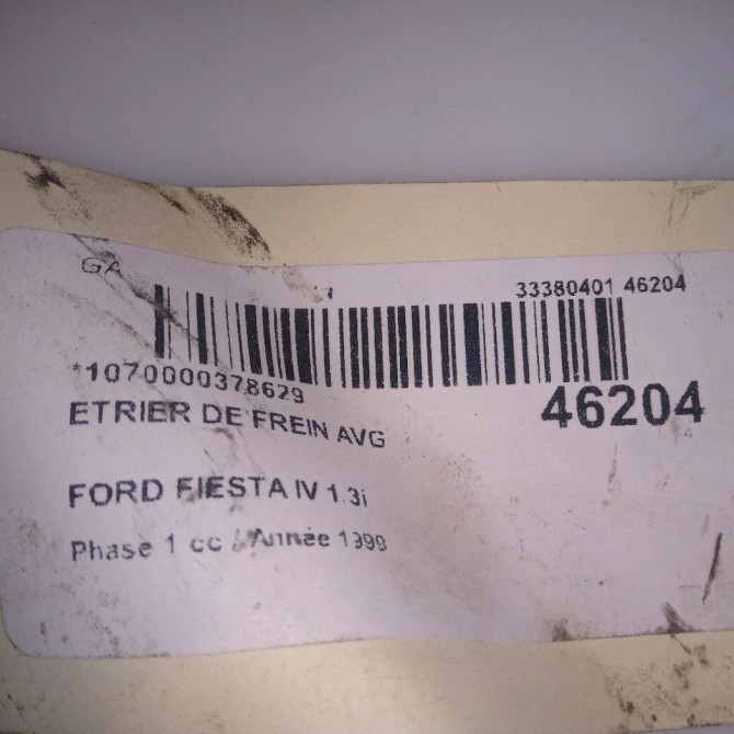 Etrier de frein avant gauche occasion FORD FIESTA IV Phase 1 09-1995->09-1999 1.3i 1478495 4