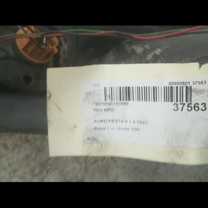 Feu arrière droit occasion FORD FIESTA V Phase 2 10-2005->10-2008 1.4 TDCI 1432269 3