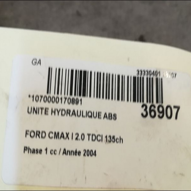 Unité hydraulique ABS occasion FORD CMAX I Phase 1 09-2003->03-2007 2.0 TDCI 135ch 1321700 3