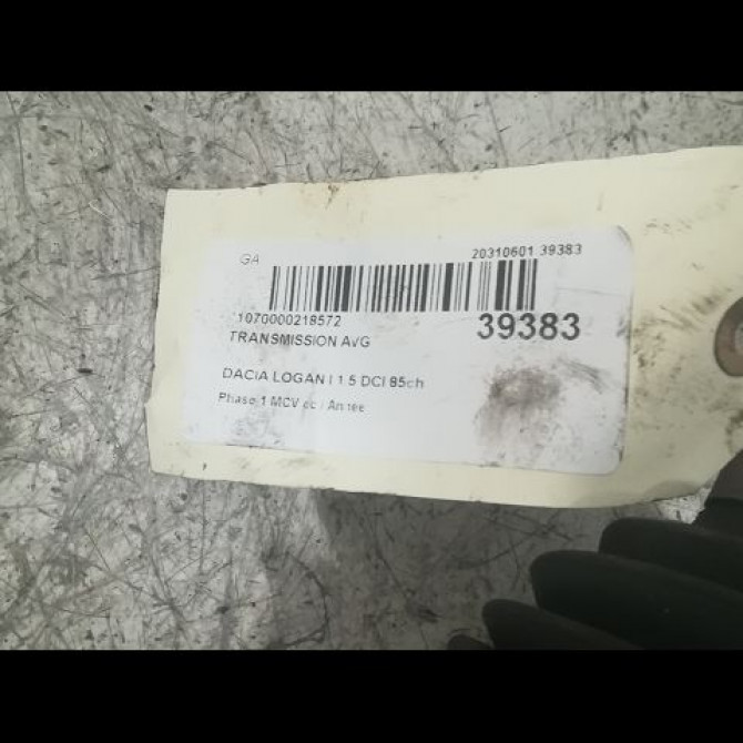 Transmission avant gauche occasion DACIA LOGAN I Phase 1 MCV 01-2007->10-2008 1.5 DCI 85ch 391014232R 2