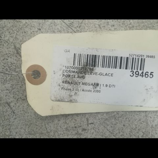 Commande lève-glace porte avant gauche occasion RENAULT MEGANE I Phase 2 03-1999->06-2003 1.9 DTI 7700430001 2