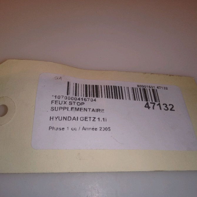 Feux stop supplementaire occasion HYUNDAI GETZ Phase 1 09-2002->11-2005 1.1i 927501C000 5