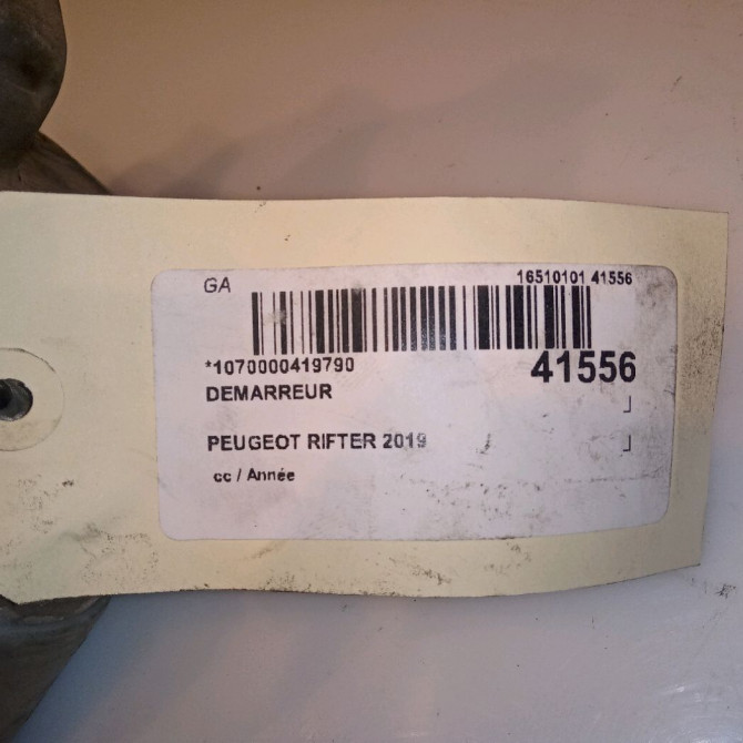 Démarreur occasion PEUGEOT RIFTER 9825233080 6