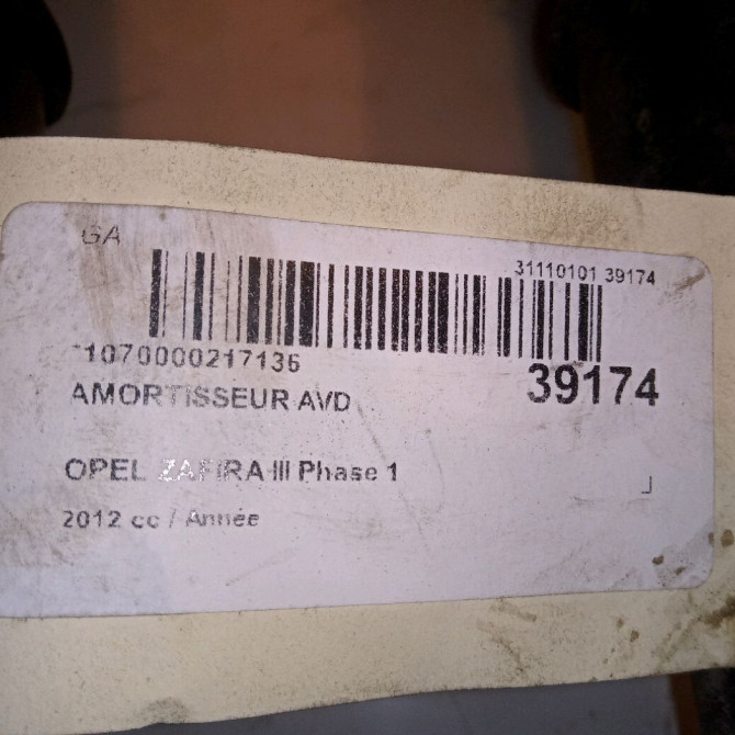 Amortisseur avant droit occasion OPEL ZAFIRA III Phase 1 11-2011->... 13368504 3