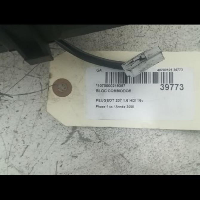 Bloc commodos occasion PEUGEOT 207 Phase 1 04-2006->06-2013 1.6 HDI 16v 90ch 624258 3