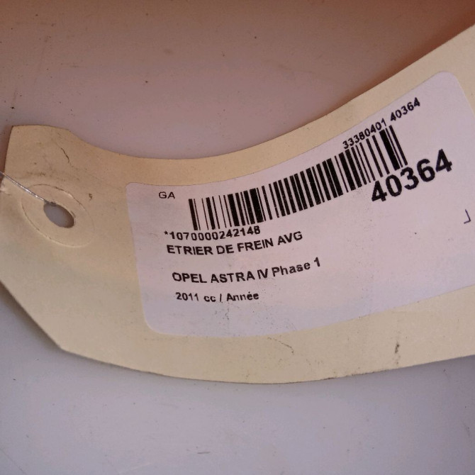 Etrier de frein avant gauche occasion OPEL ASTRA IV Phase 1 01-2010->06-2012 13273623 4