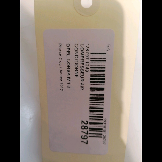 Compresseur air conditionne occasion OPEL CORSA IV Phase 2 01-2011->03-2015 1.2 TWINPORT 85ch 55701200 4