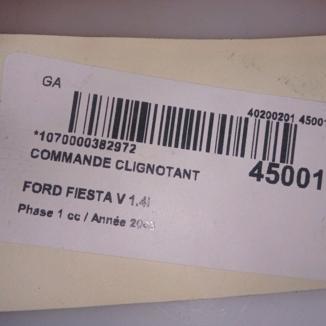 Commande clignotant occasion FORD FIESTA V Phase 1 09-2002->10-2005 1.4i 1322380 4